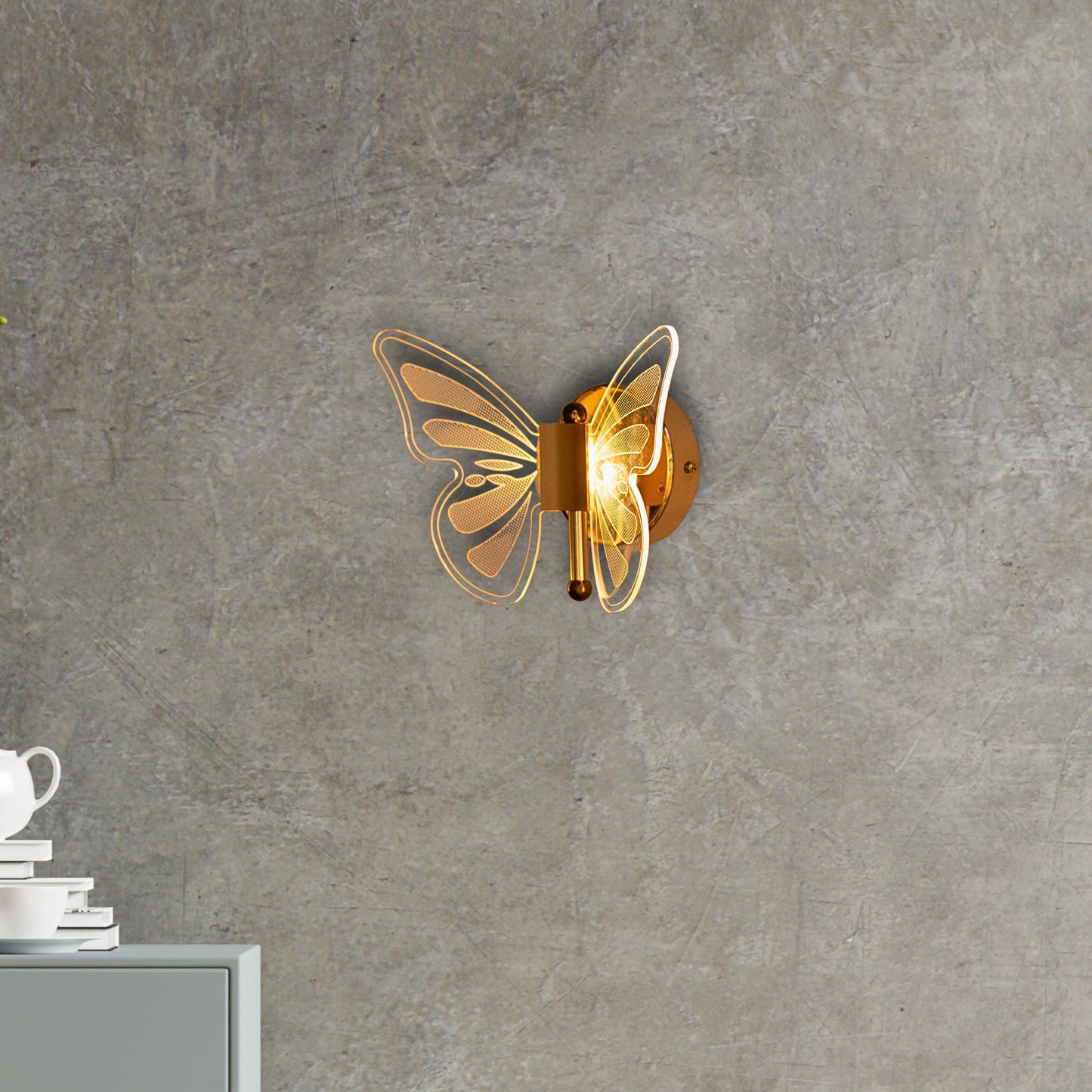 Butterfly wall light