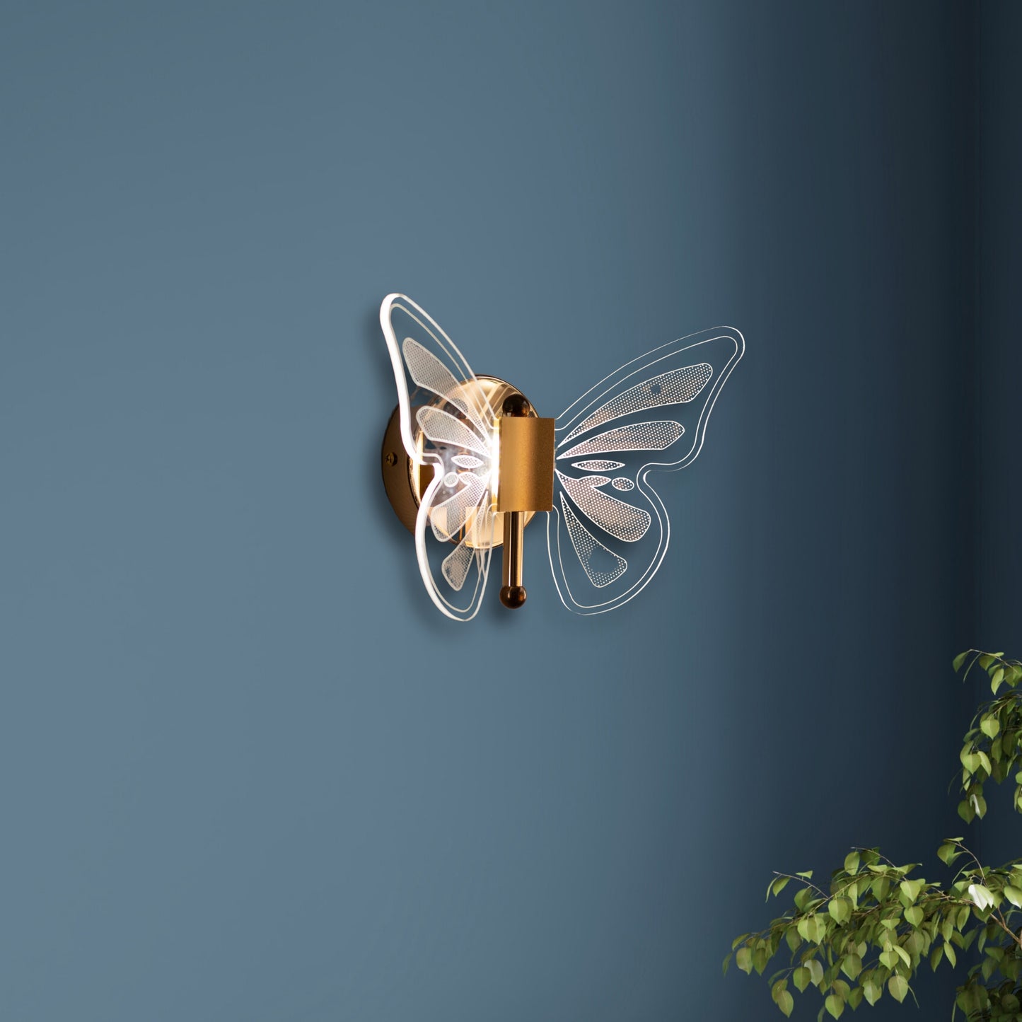 Butterfly wall light
