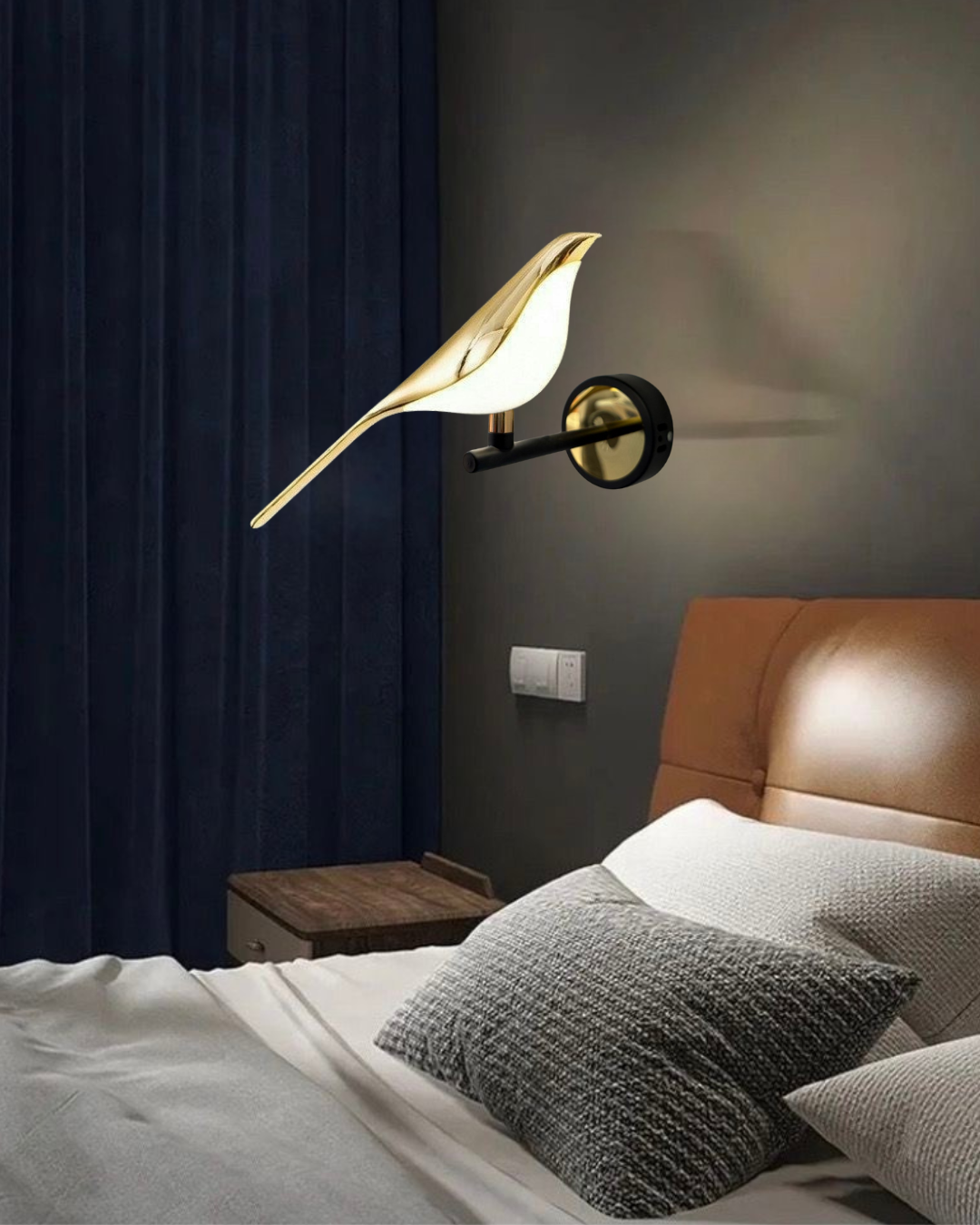 Golden Bird Wall Light