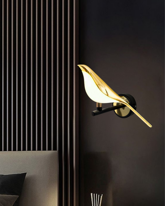 Golden Bird Wall Light