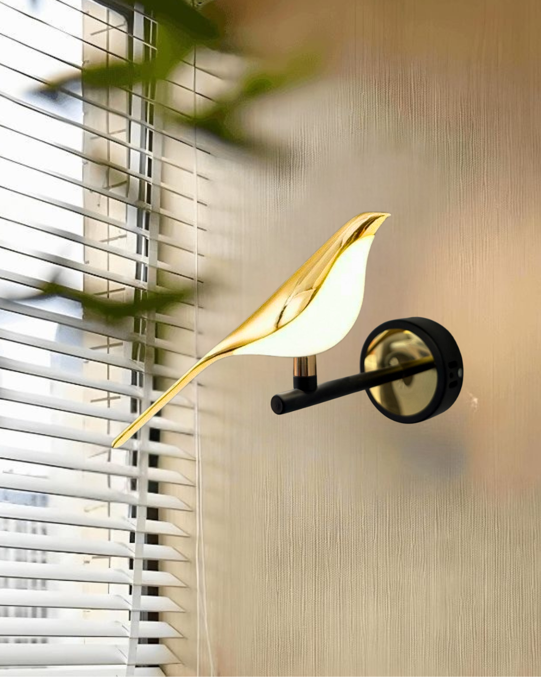 Golden Bird Wall Light