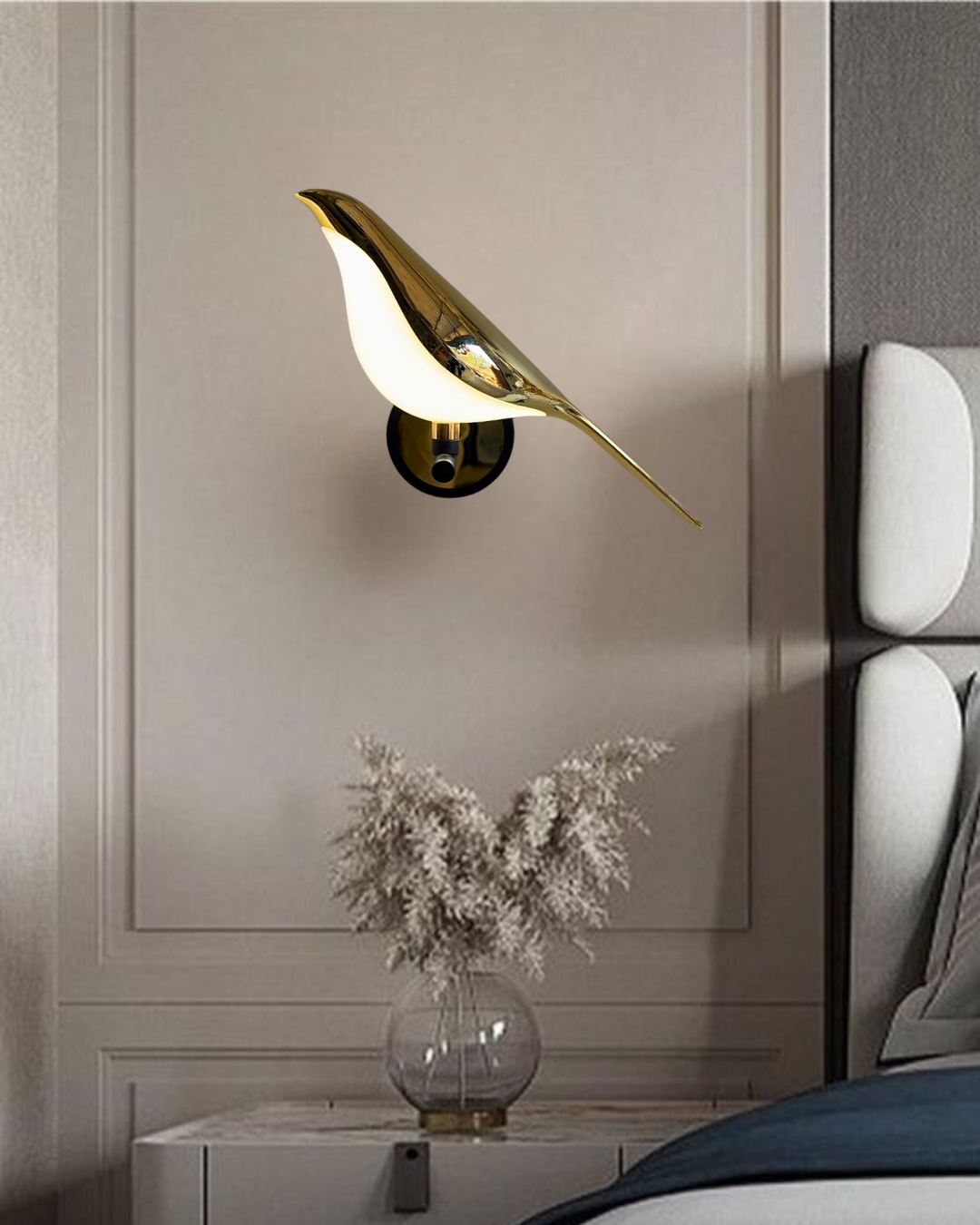 Golden Bird Wall Light